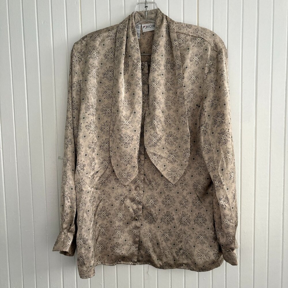 Vintage Scarf Collar Blouse